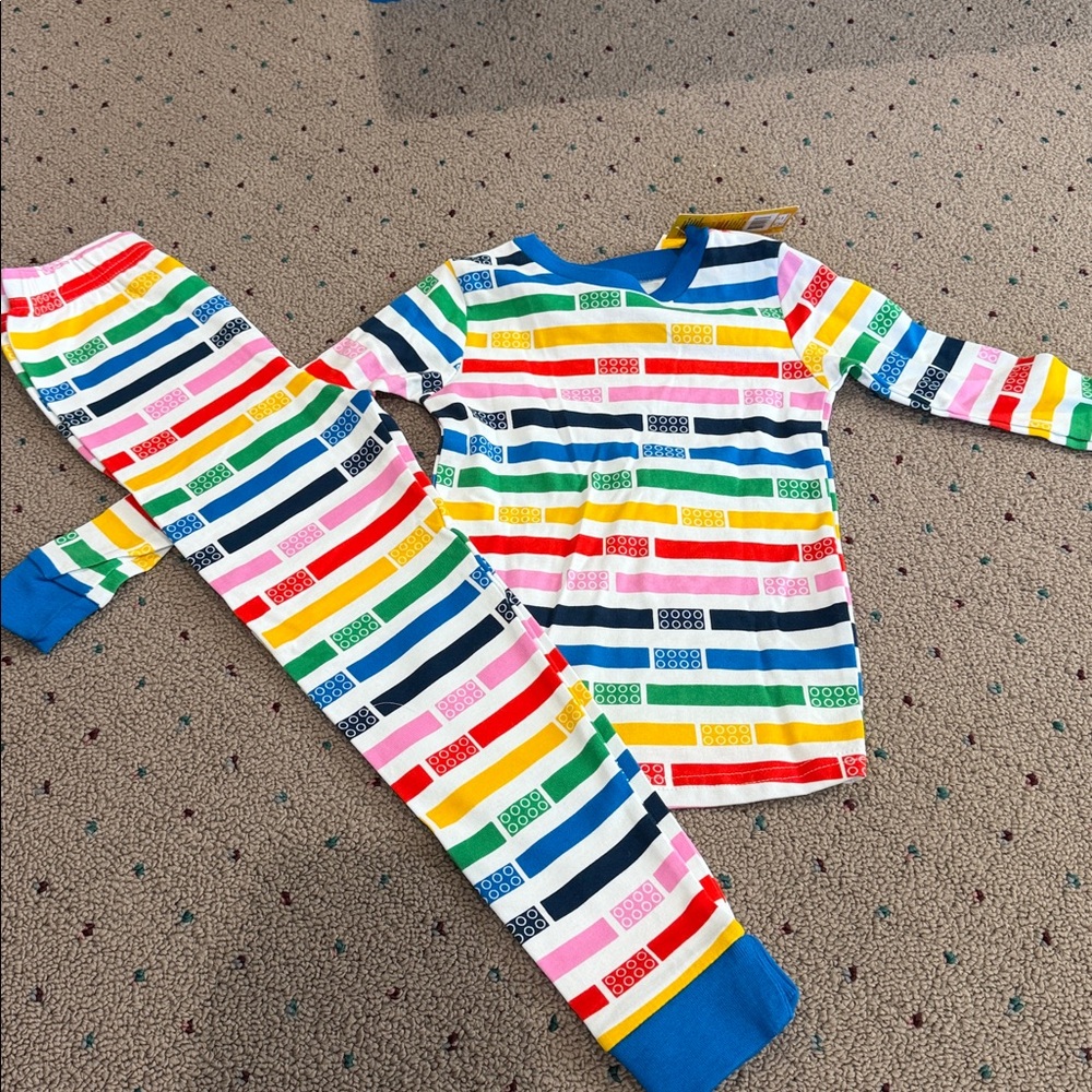 NWT primary colored Lego cotton long sleeve pant pajamas size 6 - Picture 4 of 5
